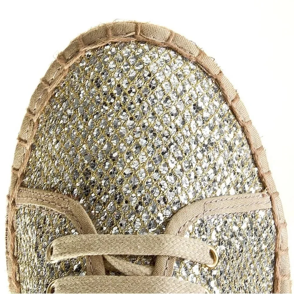 Guess gold sparkling Espadrille size‎ 4.5/5.  B69